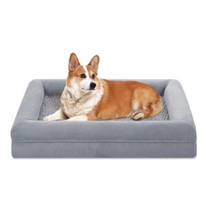 Bolster Dog Bed — Gray Daybed — main view